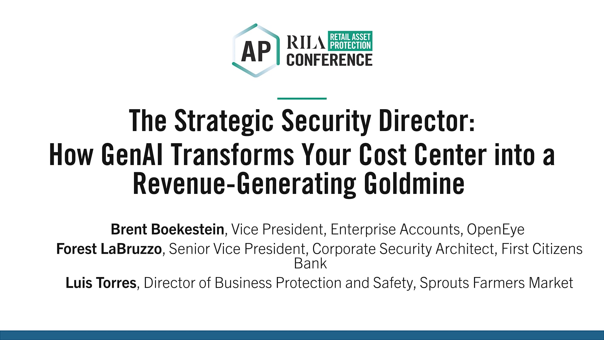 The Strategic Security Director