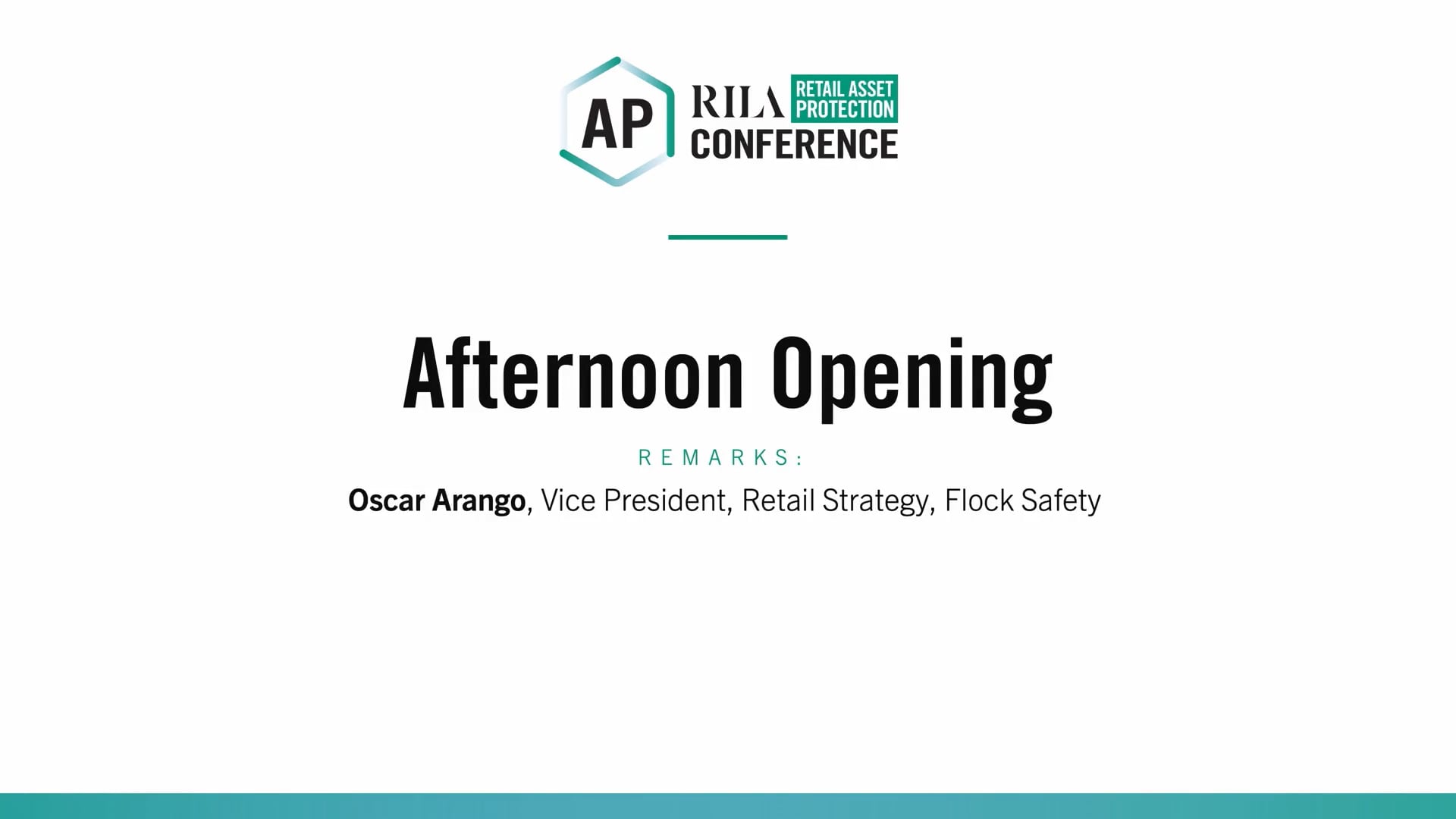 Monday Afternoon Opening Remarks