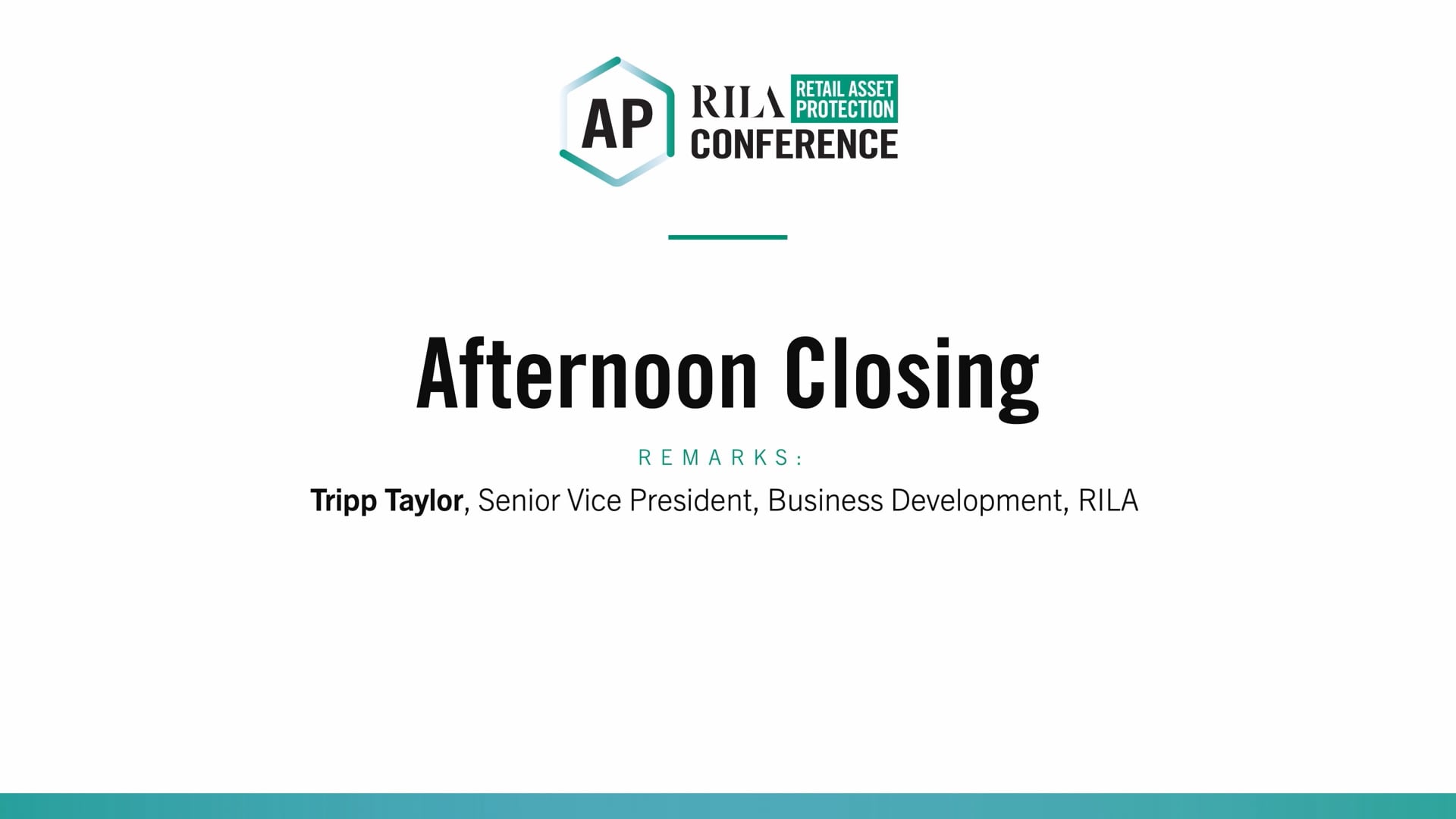Monday Closing Remarks