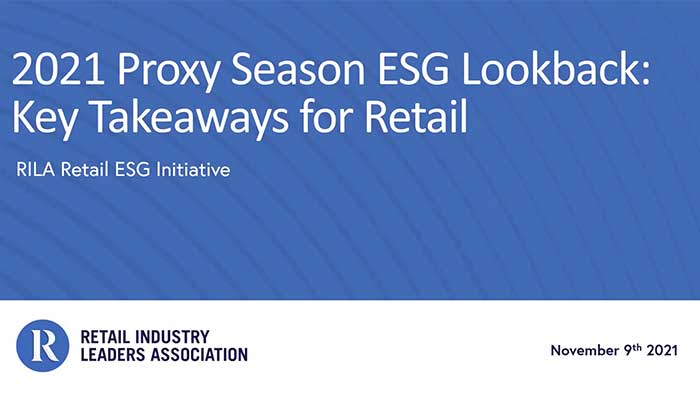 2021 Proxy Season ESG Lookback: Key Takeaways for Retail