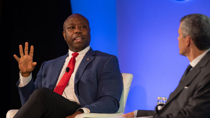 U.S. Senator Tim Scott (R-SC) offered his unique insights into areas of workforce development, diversity, criminal justice and tax reform.
