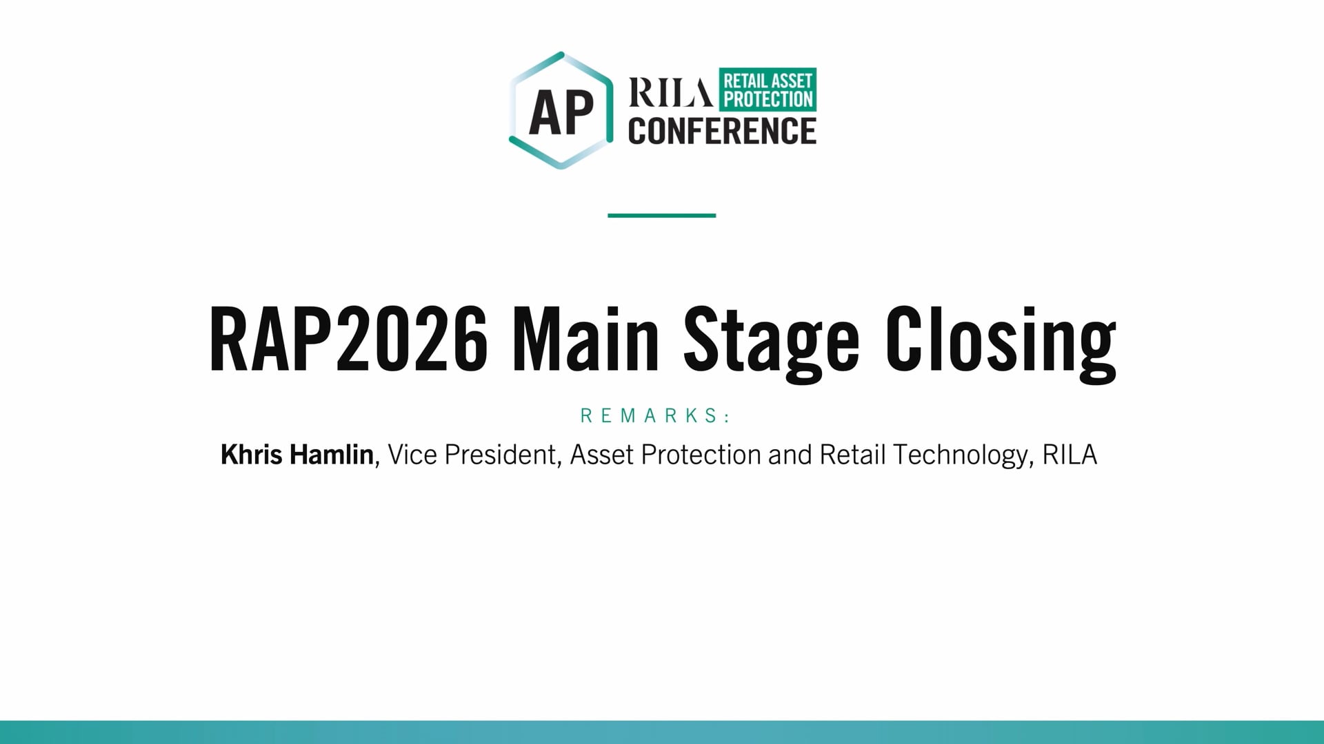 RAP2026 Main Stage Close