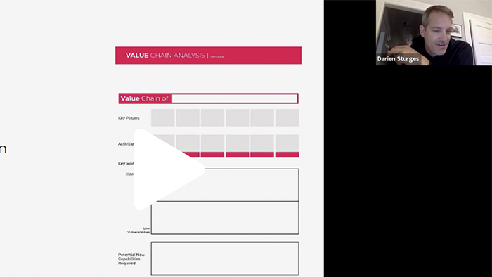 Screen shot of Darien Sturges, Strategic Partnerships, Ellen MacArthur Foundation during the Workshop on October 9, 2019