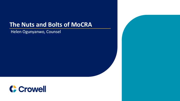 The Nuts and Bolts of MoCRA