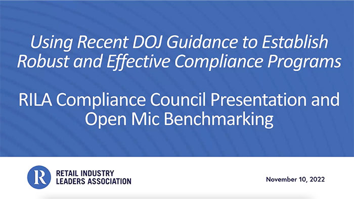 DOJ Guidance to Establish Effective Compliance Programs Video Thumbnail