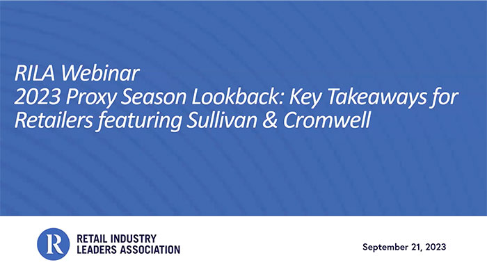 2023 Proxy Season Lookback: Key Takeaways for Retailers Video Thumbnail